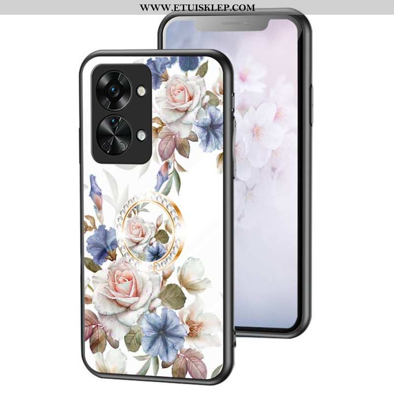 Futerały do OnePlus Nord 2T 5G Pierścionek Z Diamentami W Kwiaty Ze Szkła Hartowanego
